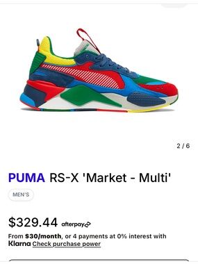 Puma Multicolor RS-X Low-Top Sneakers in Red, Blue & Green